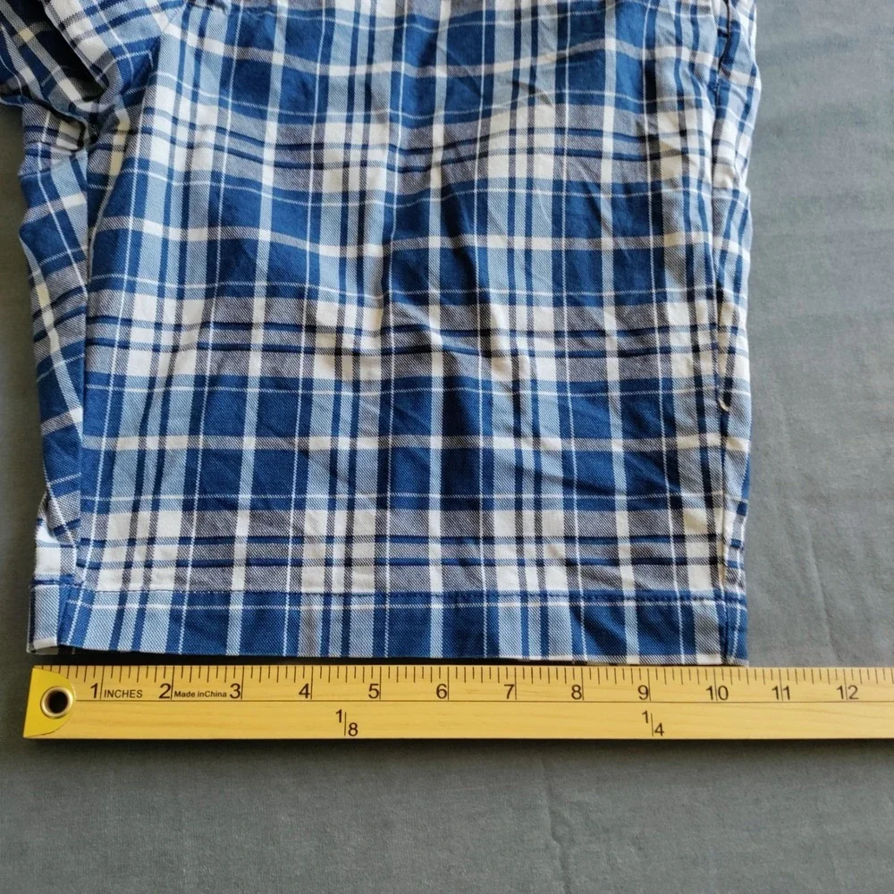 Banana Republic‎ Blue Plaid Preppy Athletic Golf Resort Beach Boho Shorts Men 32